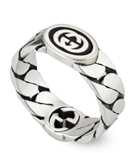 what markings are in a gucci ring|Gucci interlocking g silver ring.